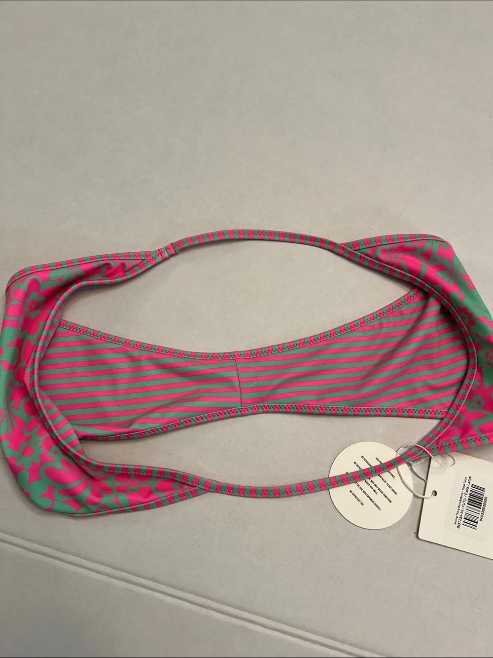 KULANI KINIS BIKINI SWIM BOTTOMS SIZE XL PINK & GREEN NEW WITH TAGS